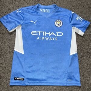 Puma Manchester City 2021/22 Home De Bruyne Youth Kid M Soccer Football Jersey